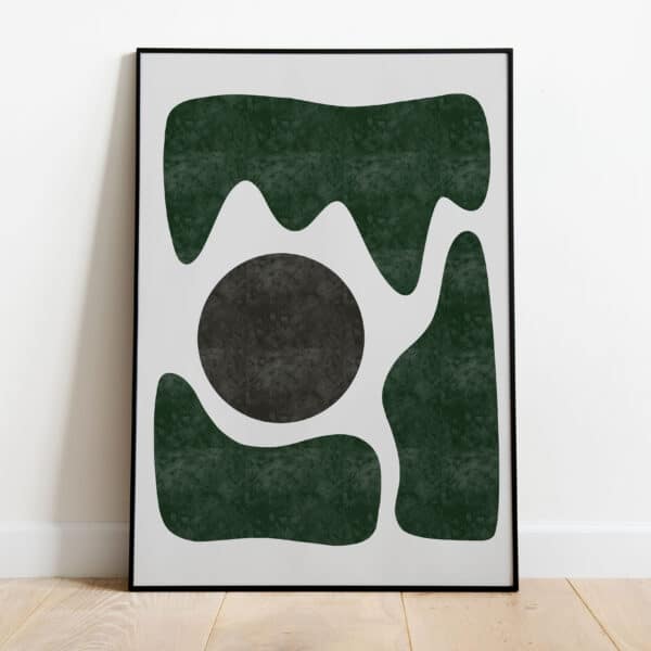 Poster - Abstract green shapes