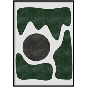 Poster - Abstract green shapes
