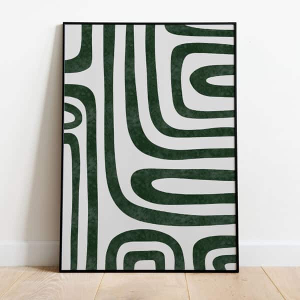 Poster - Abstract green stripes