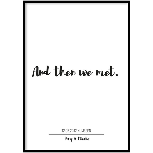 Poster - And then we met