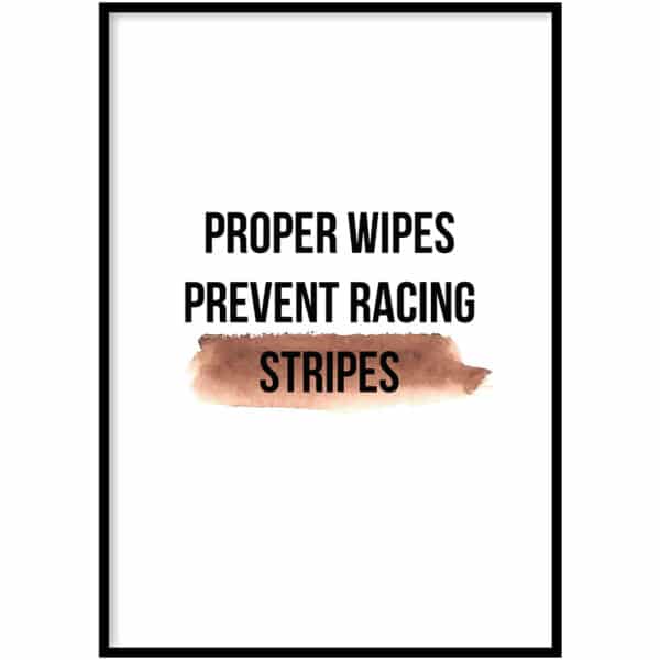 Poster - Proper wipes
