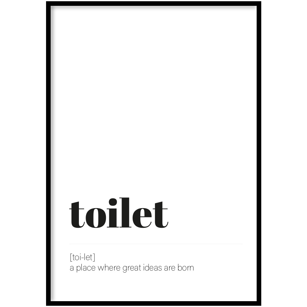 Poster - Toilet | Wallll Levering Huis!
