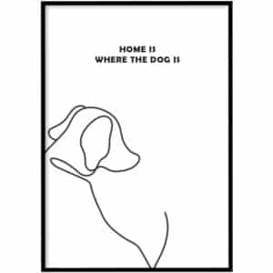 Poster - Home is where the dog is