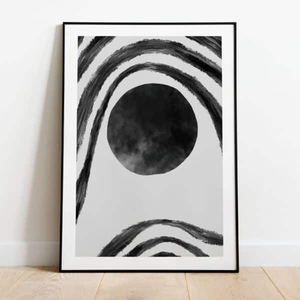Poster - Abstract lines and circle