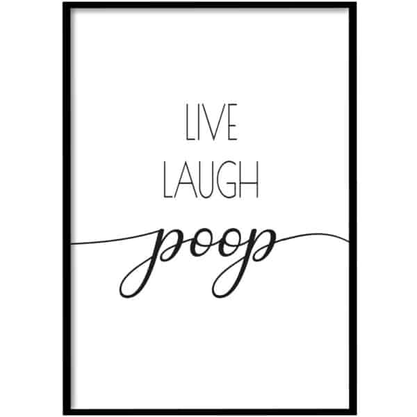 Poster - Live laugh poop