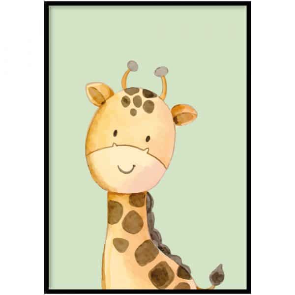 Poster - Giraffe groen