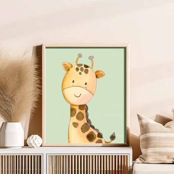 Poster - Giraffe groen
